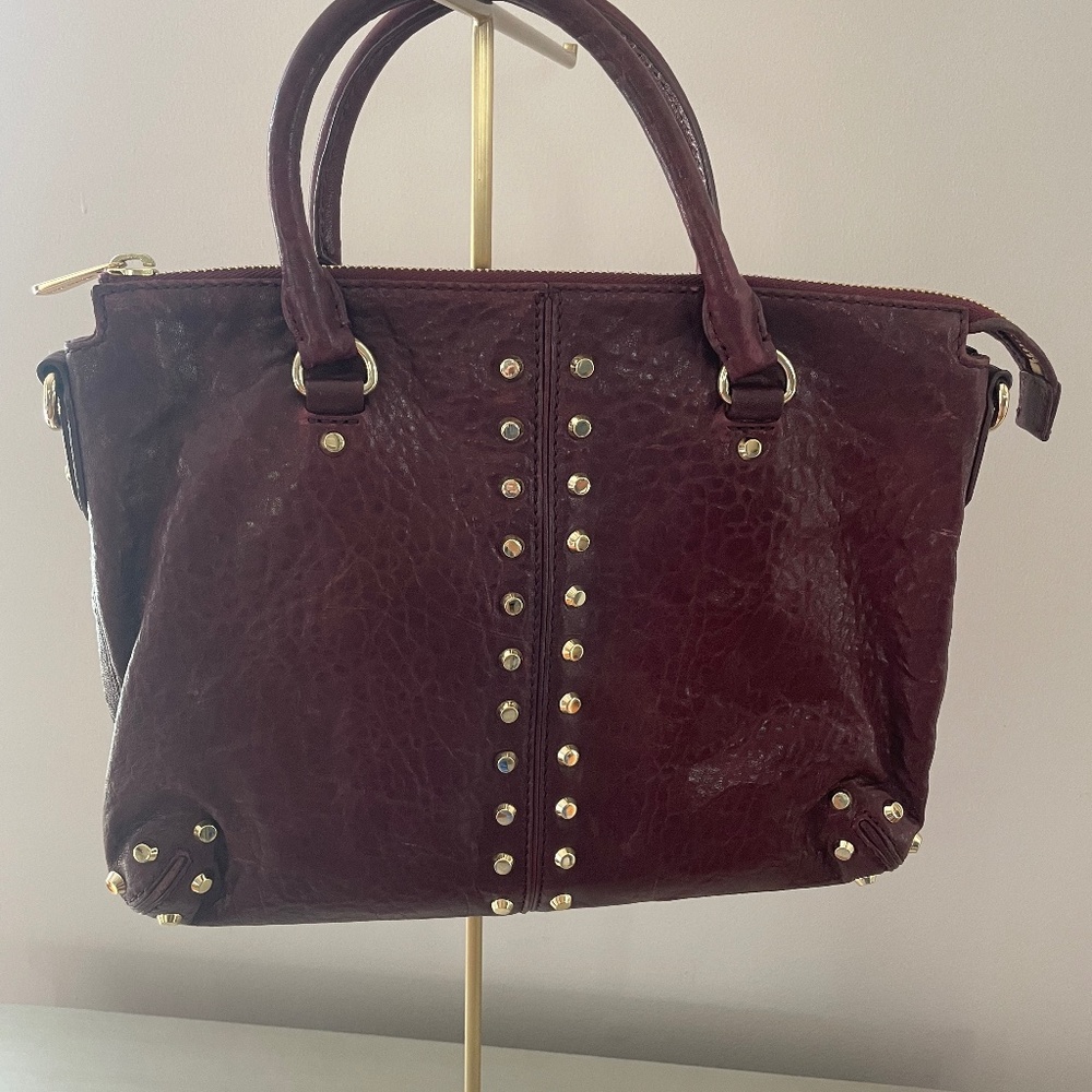 Michael Kors Burgundy Leather Handbag - Excellent Condition